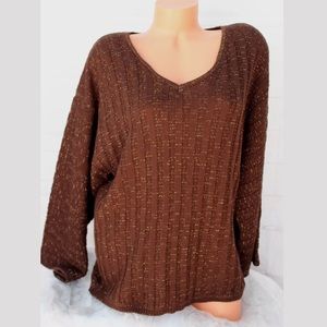 Brown Gold Knit Sweater